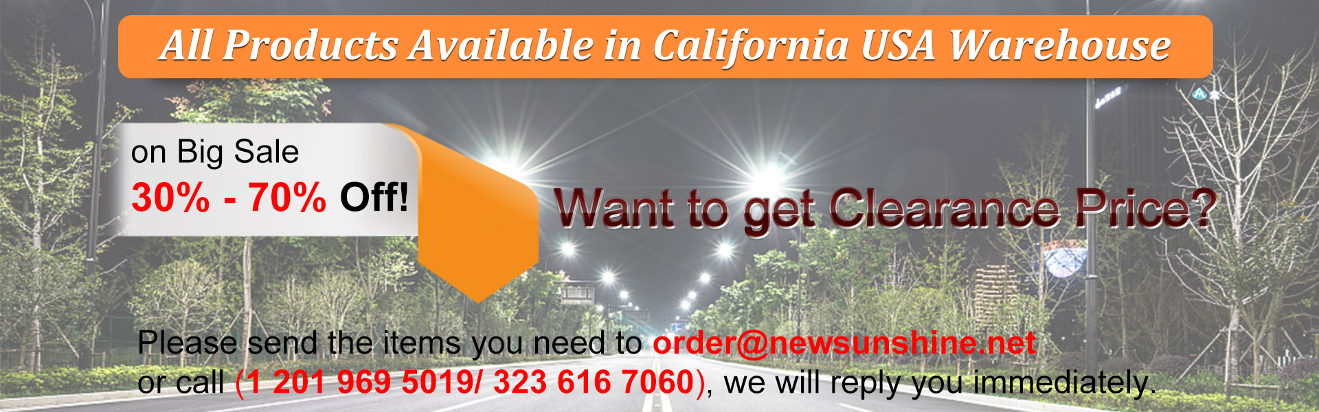 All Products Available in California USA Warehouse,