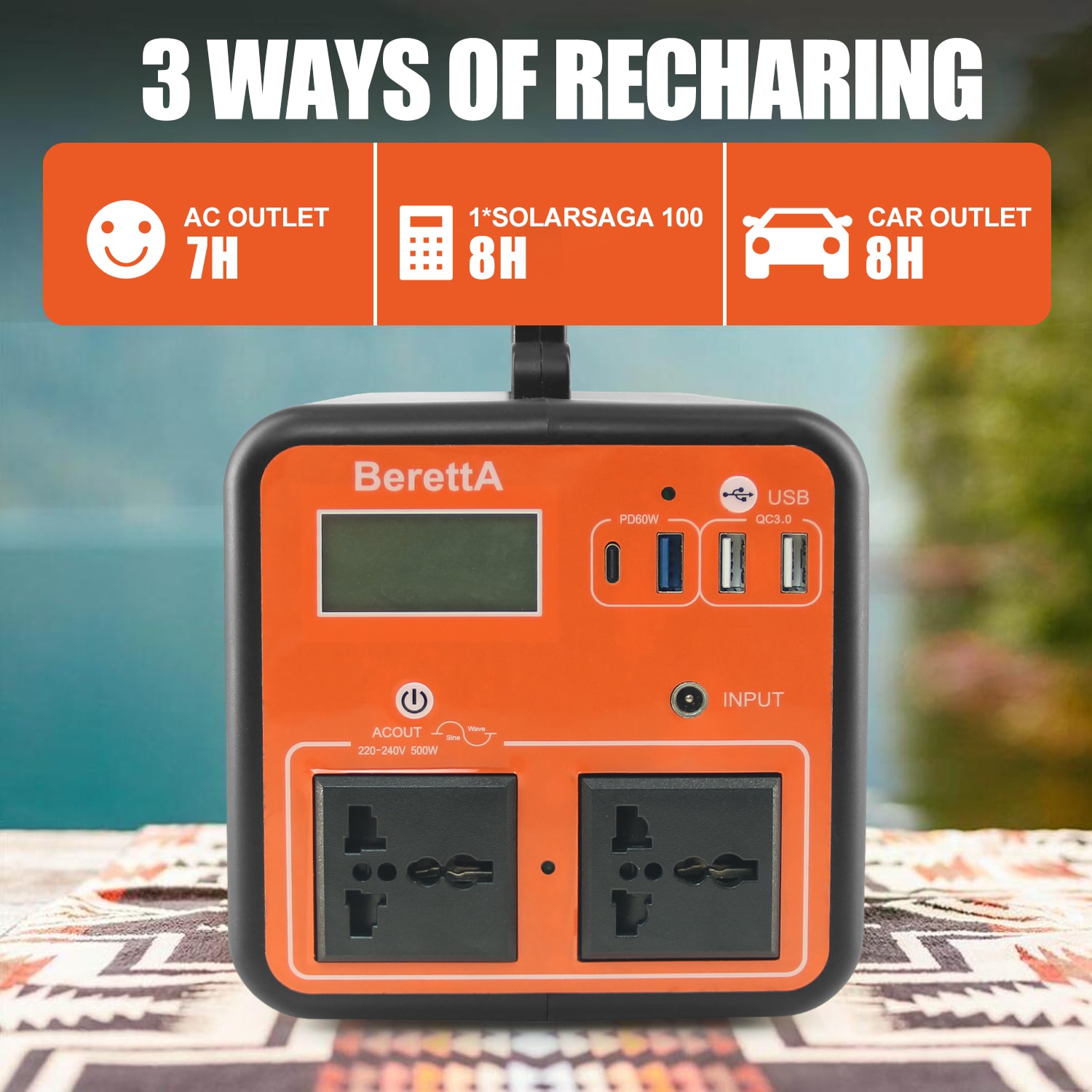 NS-ESP-500-01 Solar 500W Portable Power Supply
